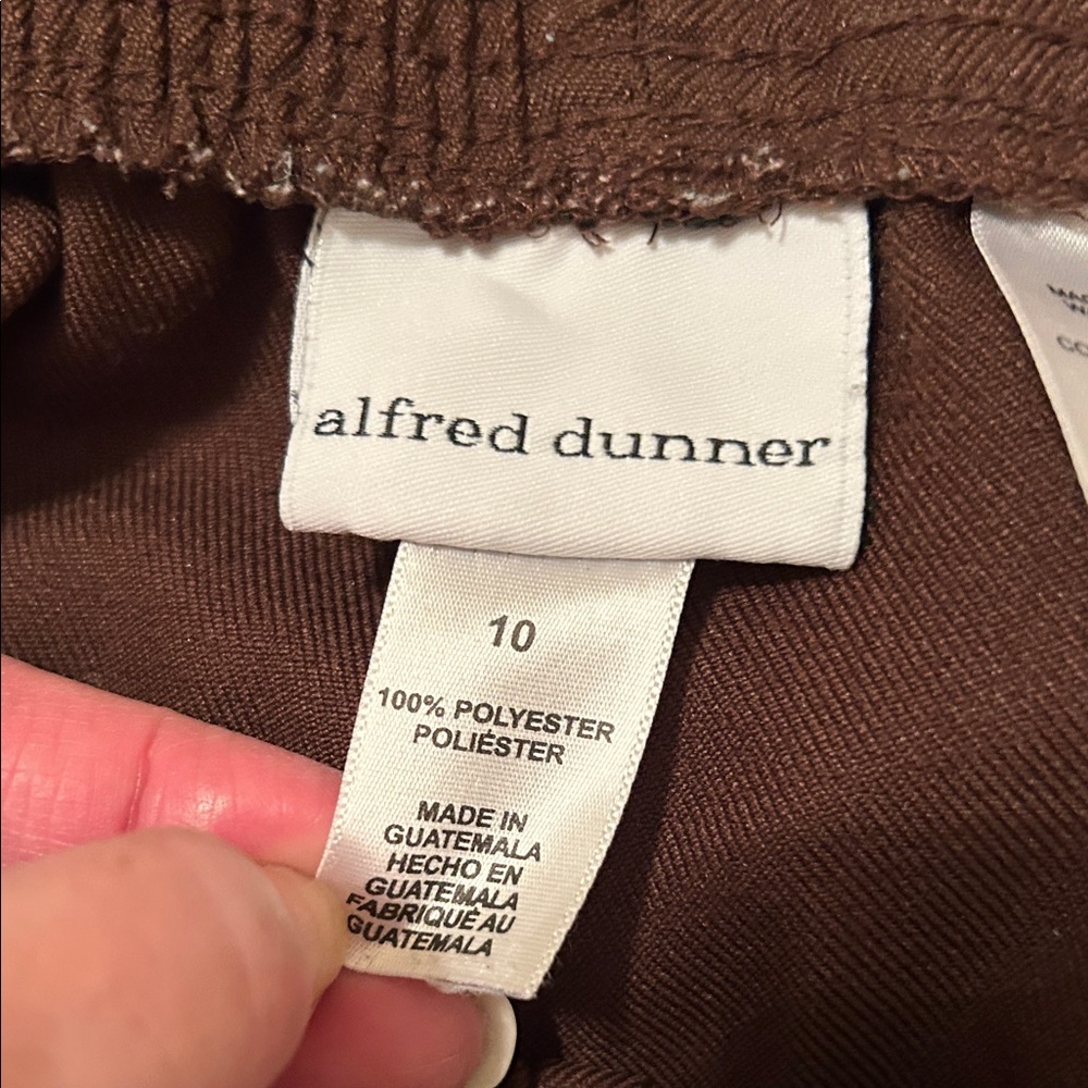 Alfred Dunner Women’s Dark Brown Pants - Picture 2 of 4